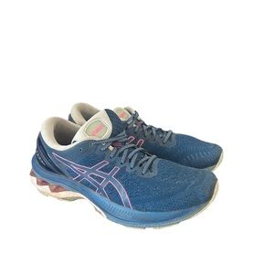Asics Womens Gel Kayano 27 1012A649 Blue Running Shoes Sneakers Size 9.5